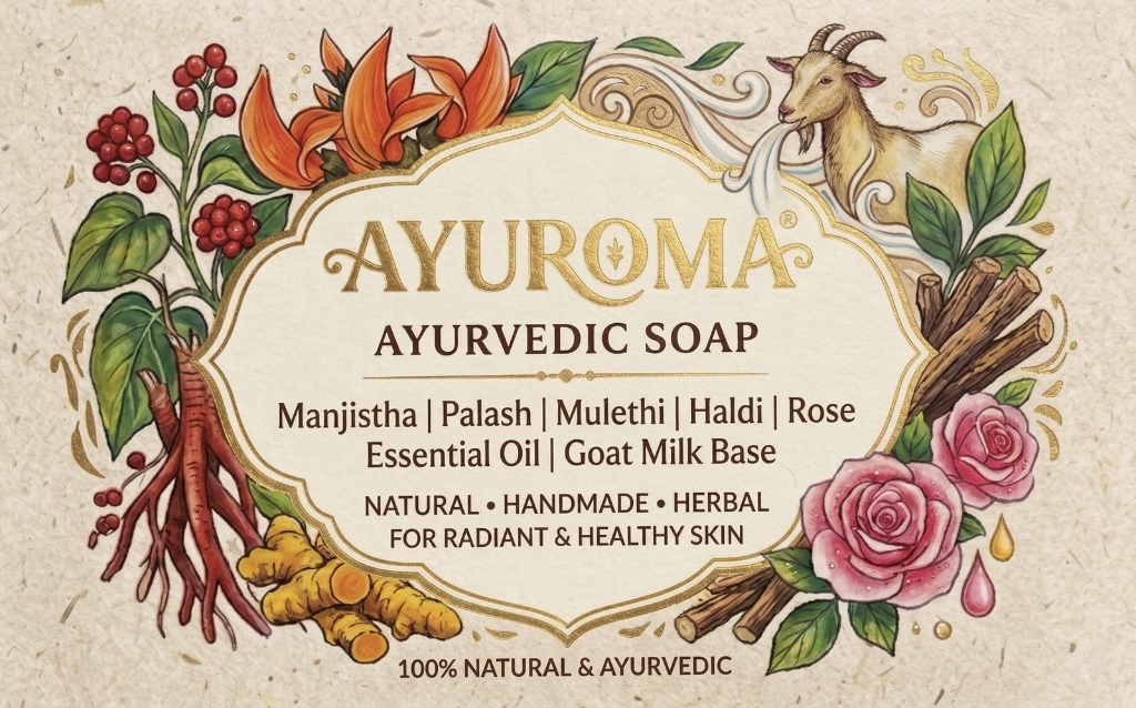 Ayuroma Ayurvedic Soap Label